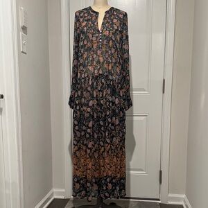 Free People Multicolor Floral Long Sleeve Dress